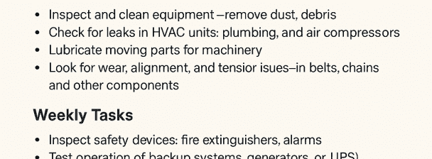 Preventive Maintenance Advisor for Small Buisness