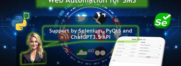 I'll provide Web automation tool using python, selenium, pyQt and ChatGPT 3.5