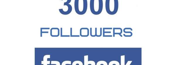 3,000 followers on Facebook