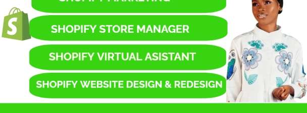 I will be your shopify website virtual assistant, store manager, marketing, shopify redesign