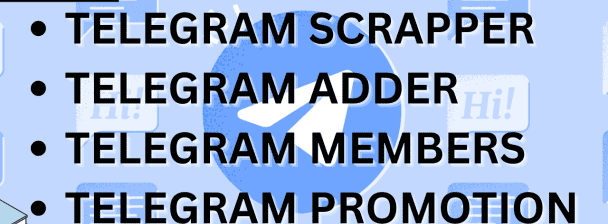 I will do telegram promotion, add realm user, do telegram scraper and crypto promotion
