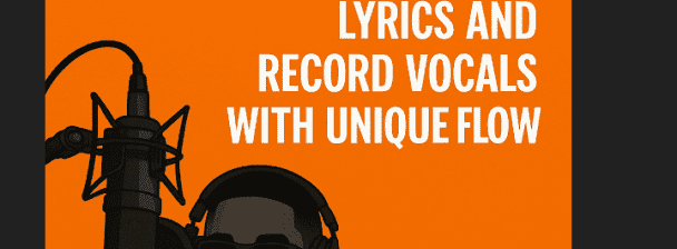 I will write original rap lyrics and record vocals with unique flow