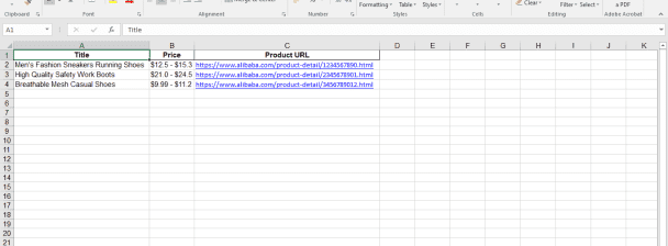 will give you a powerful GUI tool to scrape Alibaba products to Excel – no coding needed