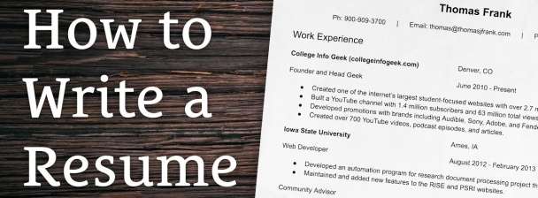 I will provide tips on making a resume