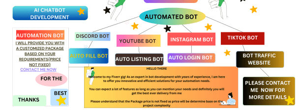 I Will develop automated youtube bot, tiktok bot, instagram bot, telegram bot, website bot