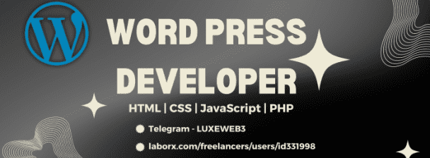 Word Press Developer | Market Place | Landing Page | Multipage