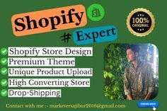 I will do Shopify expert and Shopify store