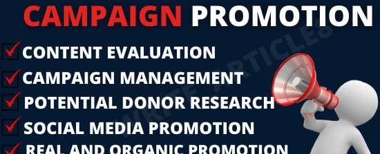 Setup your crowdfund campaign, crowdfunding promotion, fundraising campaign promotion, gofundme, kickstarter campaign
