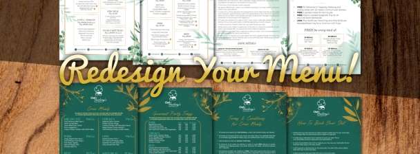 I will design/redesign your food menu in 3 days!✨