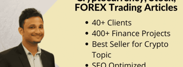 You will get SEO Optimized Cryptocurrency, Stock, FOREX Trading Articles