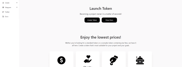 Create your contract at the lowest prices @ launchtoken.app