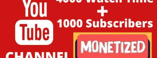 4000 YouTube WATCH TIME + 1000 Subscribe JOST ONLY 160$