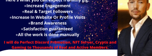 I will promote your discord server, discord premium