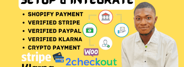 I will setup and integrate shopify payment gateway, verified klarna, stripe, paypal