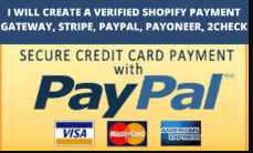 I will create a verified shopify payment gateway, stripe, paypal, payoneer, 2check