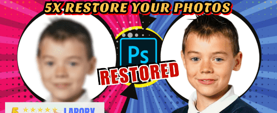 restore and upscale low resolution, old, blurry image