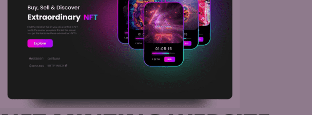 design nft website, nft landing page, nft minting on solana