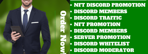I will do  nft discord promotion, discord promotion, discord server, nft discord