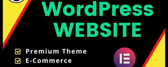 I will create a wordpress website or wordpress design