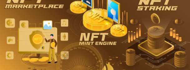 I will create nft staking, nft marketplace, minting engine