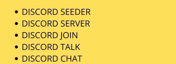 i will do discord seeder, discord server and discord talk