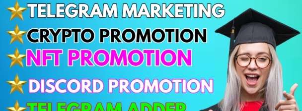 I will crypto telegram promotion, token website marketing, discord promotion