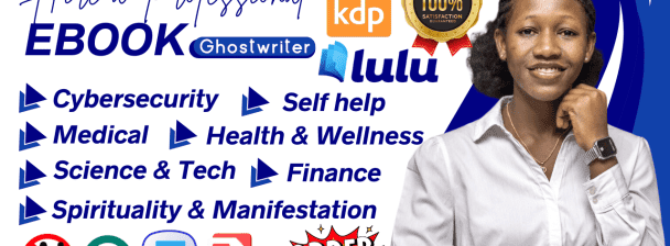 I will do fiction book ghostwriter, romance ghostwriter, self help ebook ghostwriter